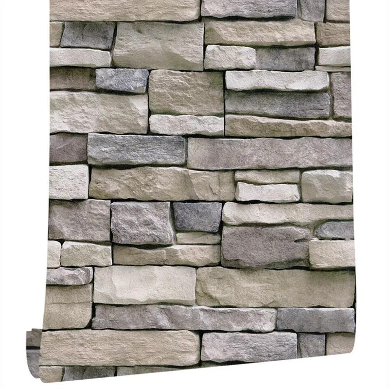 Stone Peel and Stick Wallpaper Decoration Stone Wallpaper Self-Adhesive Wall Paper for Home Decor TV Wall Easy To Peel Stick