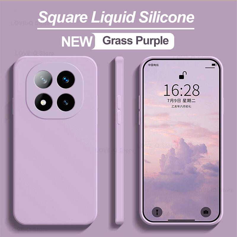 For Redmi Note 14 Pro Plus 5G Case Luxury Liquid Silicone Phone Case For Xiaomi Redmi Note 14 Note14 Pro Plus Shockproof Soft Cover