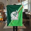 1Pc Mexico National Football Print Flannel Blanket High Quality Warm Comfortable Cover for All Seasons Perfect for Gifts Home Decor
