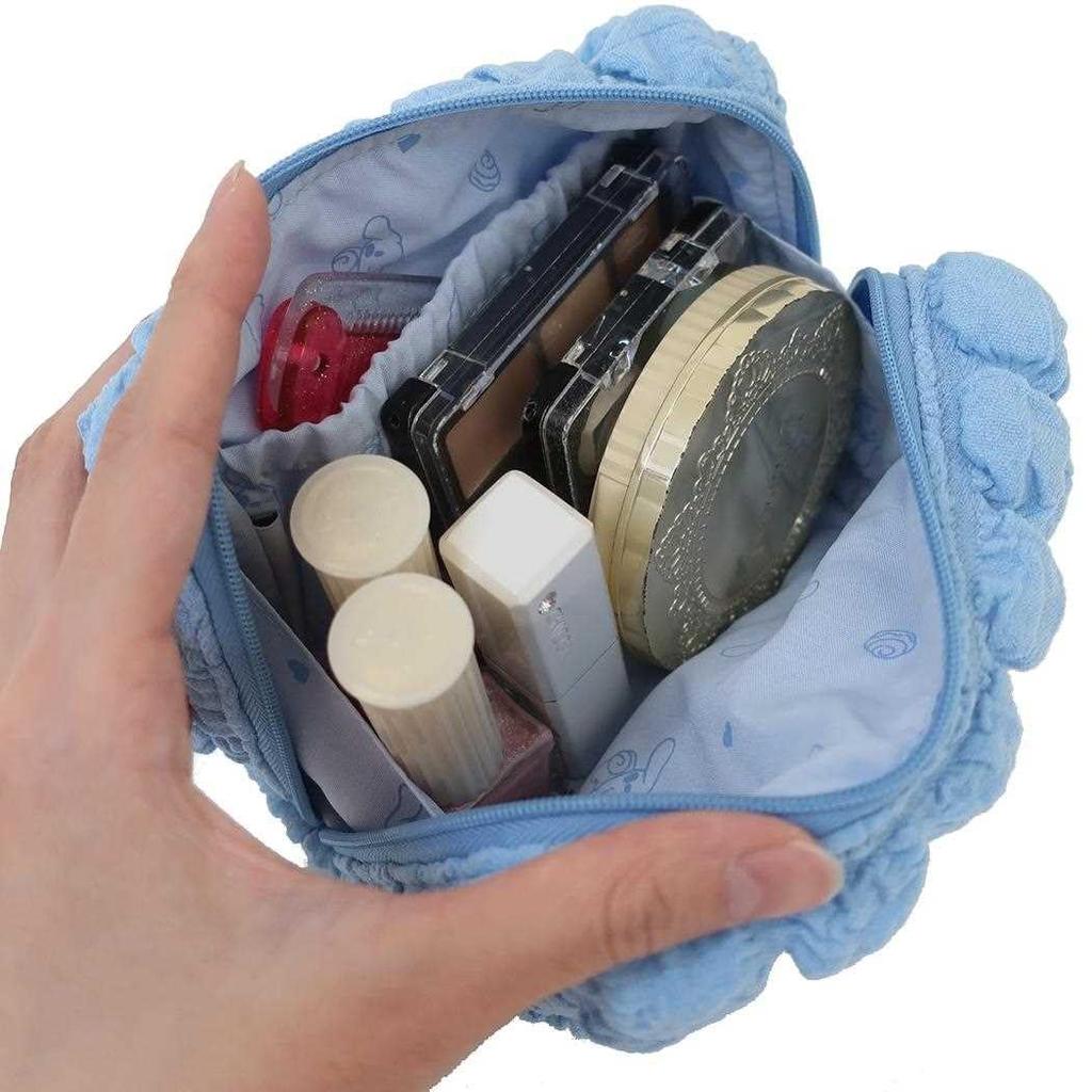 Marimo Craft Sanrio Square Pouch with Pokopoko Patch, Cinnamoroll, Approx. W140 x H100 x D80mm (SRTZ-197)