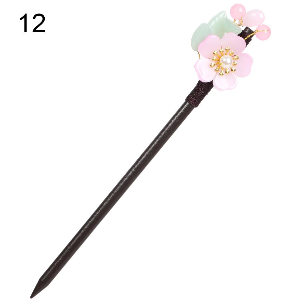 Ebony Tassel Retro Style Flowers Chopstick Hair Sticks Hair Styling Tools Hair Accessories Hairpin