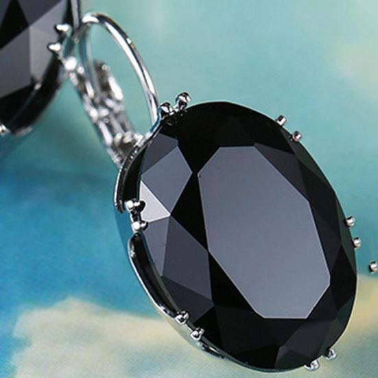 Women Fashion Cubic Zirconia Dangle Huggie Earrings Piercing Party Jewelry Gift