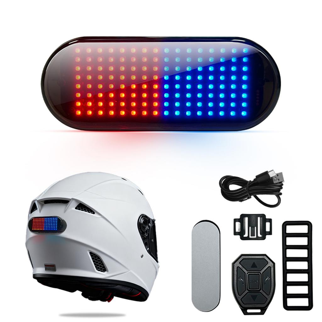 LED-Blinkerleuchte Fernbedienung Fahrradbremslicht mit eingebauter Batterie 900mAh USB C wiederaufladbar für Helm Fahrrad