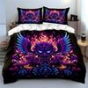 Flaming Demon Trio Artwork Set Exquisite Three-Piece Bedding Set Gift For Kids And Adults