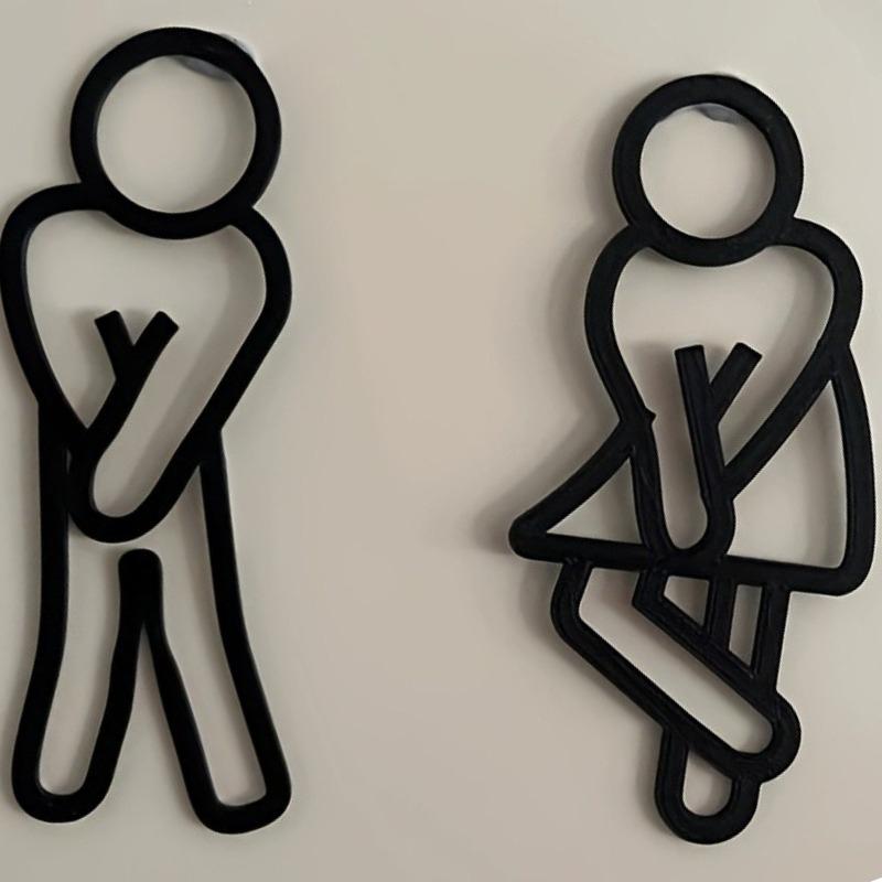 WC Door Signs Decoration,modern Men and Women Toilet Signs,toilet Signs Contour Decoration Hanging Pieces,guest Toilet,bathroom