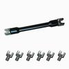 9x Motorcycle Spoke Wrench Kit 5.4-6.8mm Socket Tool Adjusting Wheel Spoke Black