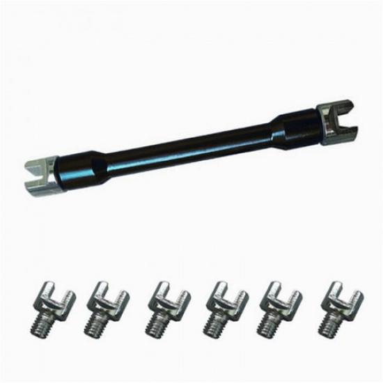 9x Motorcycle Spoke Wrench Kit 5.4-6.8mm Socket Tool Adjusting Wheel Spoke Black