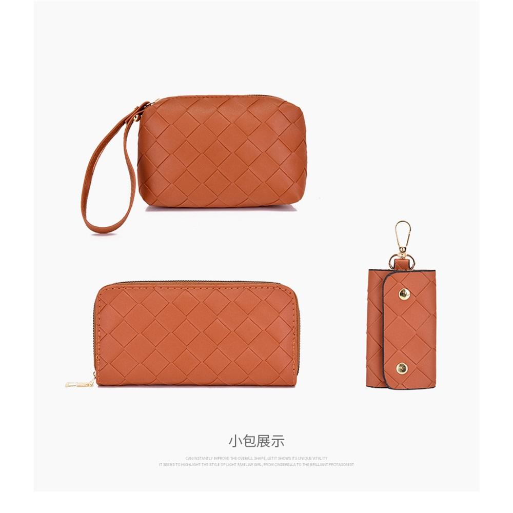 Woven six-piece mother-in-law bag handbag single shoulder crossbody bag women's bag