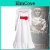 Encantadora Boneca de Terror Annabelle Creation para Halloween Vestido Branco Para Meninas e Adultos
