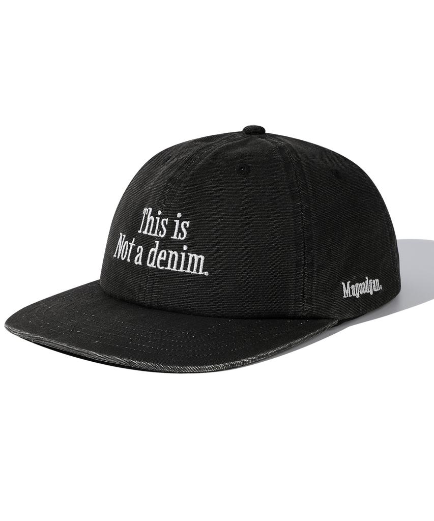 MAGOODGAN Headwear 9314 Pigment Cotton Lettering Black Ball Cap