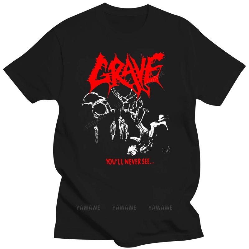 

GRAVE YOU LL NEVER SEE... BLACK T SHIRT DEATH METAL ENTOMBED MORGOTH DISMEMBER Hot New Summer Fashion Oversized T-Shirts TOP TEE 5XL різнокольоровий