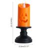 Halloween Candle Light Horror Decorative Lighting Glowing Outdoor Indoor Candlestick Lamps Desk Fence Bar Carnival Home
