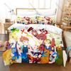 New Digimon 3PCS Bedding Set Duvet Cover And Two Pillowcases Microfiber 3D Digital Printed Anime Bed Linens Home Decoration