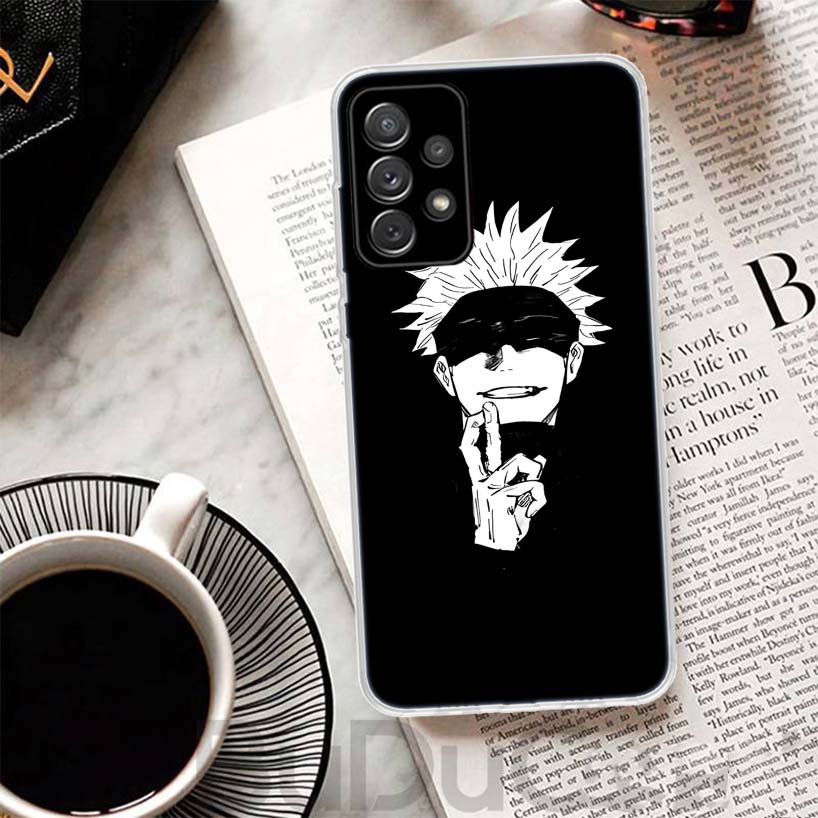 Black White Kaisen J-Jujutsu Cover For Samsung Galaxy A52 A42 A32 A22 A12 A50 A51 Phone Case A70 A71 A40 A41 A30S A31 A20E A21S