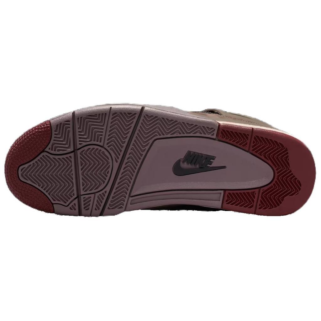 A Ma Maniére x Jordan Air Jordan 4 Slip Resistant Abrasion Resistant Mid top Vintage Basketball Shoes Unisex Brown IF3102-200