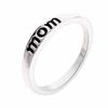 European And American Style Mom Mother Dad Ring Silver Plated Alloy Jewelry Wholesale Mother's Day Gift Accessories