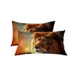 African Lion European Fat Quilt Three-piece Quilt Cover Set
