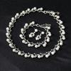 Kobiety Panna Młoda Faux Pearl Rhinestone Naszyjnik Stadniny Kolczyki Bransoletka Zestaw Biżuterii
