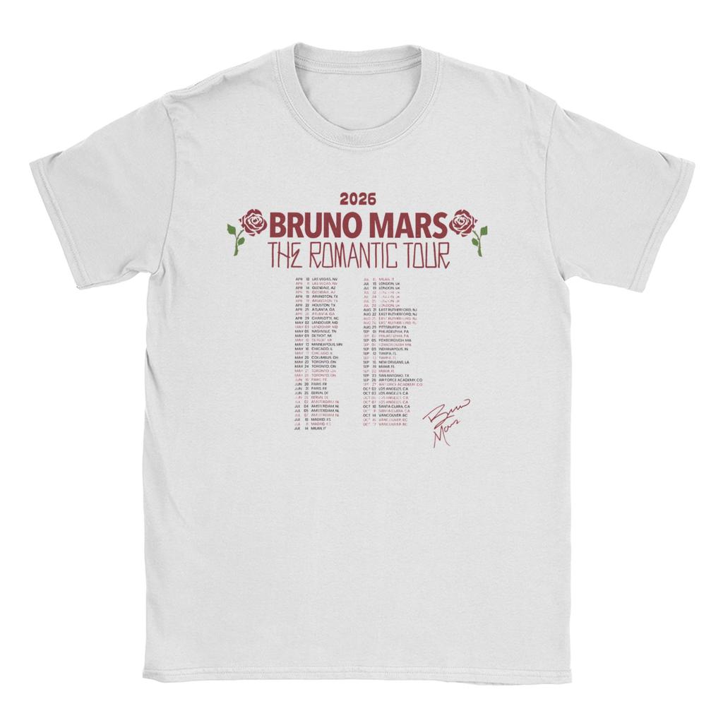 Unisex Womens TShirt Bruno Mars RoUnisextic Tour 2026 Awesome 100 Cotton Tees Short Sleeve T Shirts Round Neck Tops 4XL 5XL