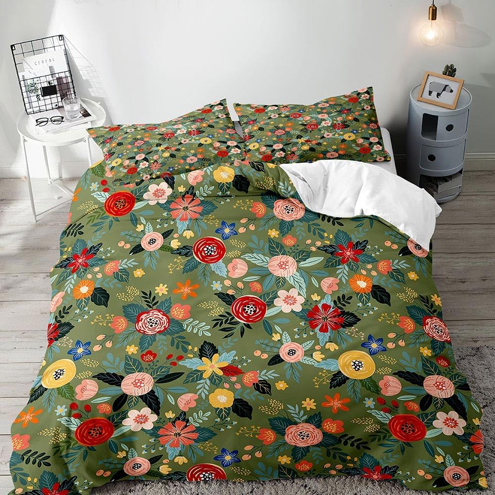Pastoral Style Birds Plant Bedding Sets New 3d Printed Farmhouse Bed Cover Comforter Duvet Cover Pillow Case Bedroom Decoration