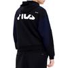 Fila Fleece Kapuzenpullover Amerikanisches Sweatshirt Herren Sweatshirts Schwarz F11M249211F-BK