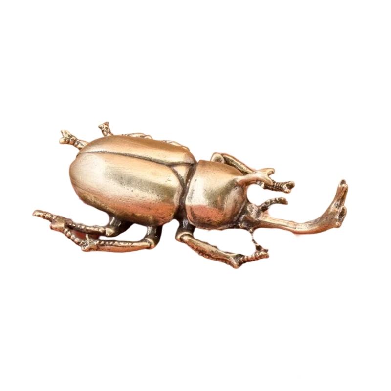 Elegant Antique Alloy Insect Miniature Statue Premium Collectible Ornament For Study Room Home Office Decors Gift