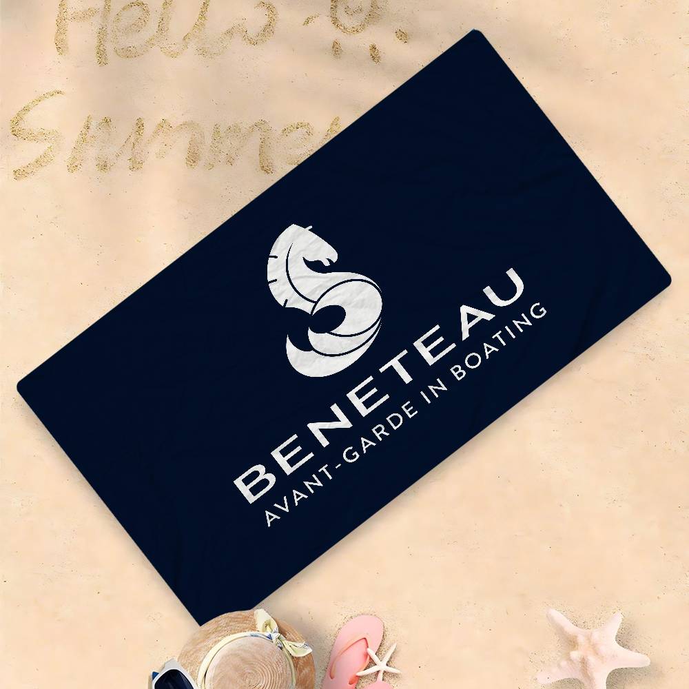 B-BENETEAUS Logo Beach Towel Colorful Bath Towels for Girl Microfiber Quick Dry Custom Sand Free Beach Yoga Spa Gym Pool