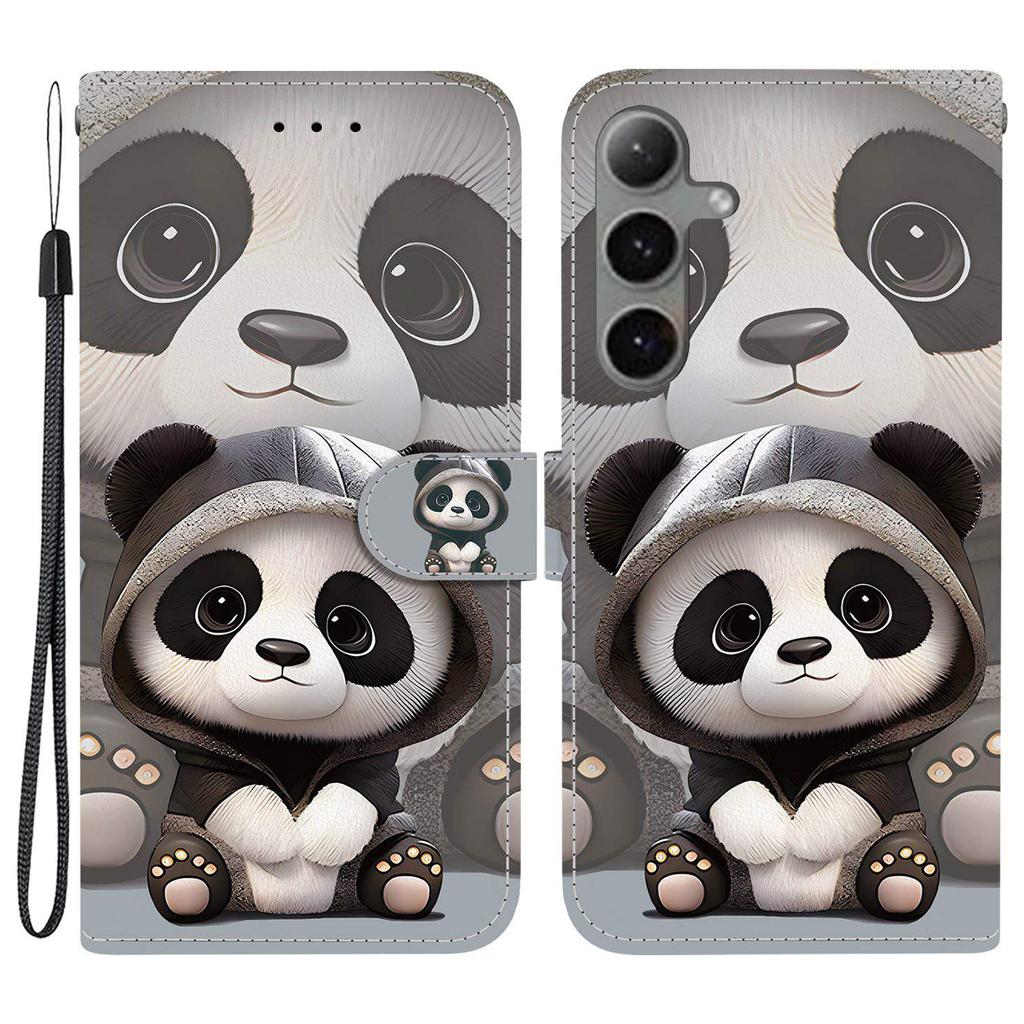 For Samsung Galaxy S25+/S24+ Wallet Case Pattern Printing Leather Stand Phone Cover with Strap