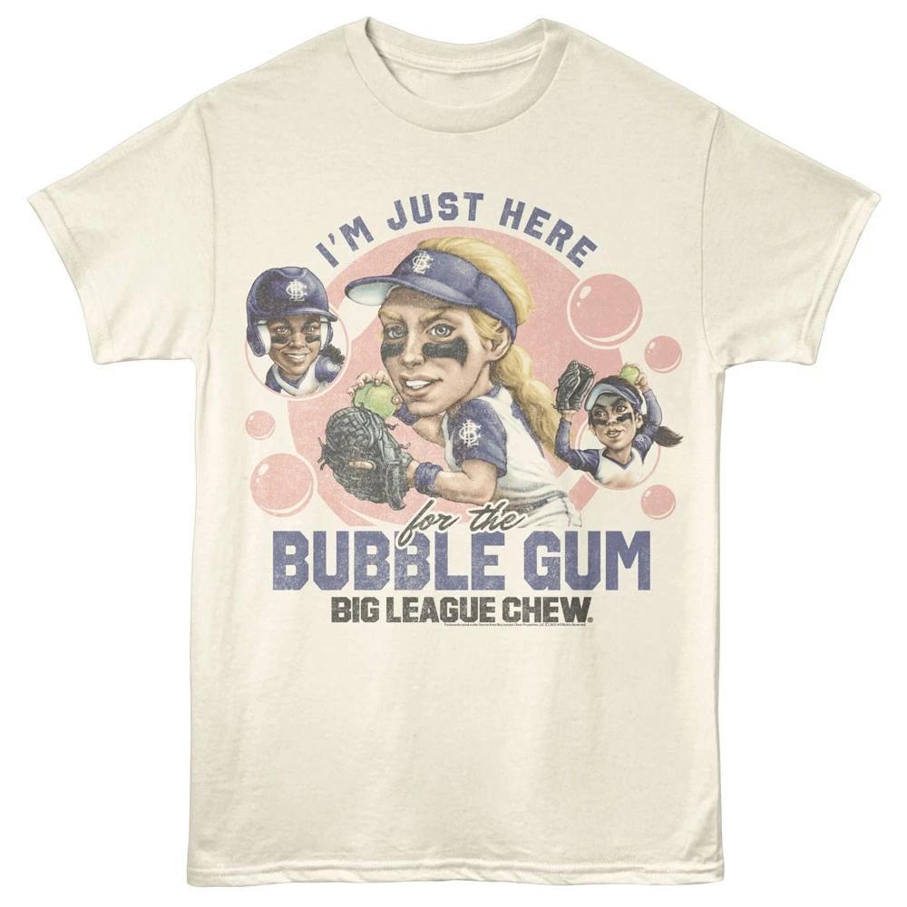 

Big League Chew I m Just Here For The Bubble Gum SoftBall Players Men s T shirt M