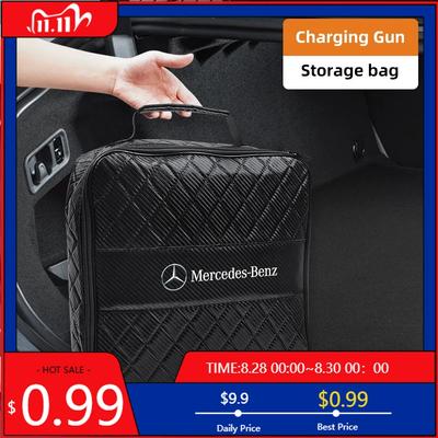 Sac de Rangement pour Câble de Pistolet de Recharge de Voiture Électrique GLC GLB Accessoires Pour Mercedes Benz AMG W177 W176 X166 X167 C257 C218 X253 C118 C