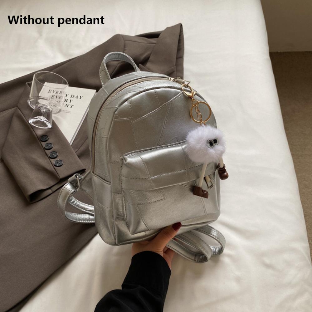 Fashion Large Capacity Mini Backpacks PU Leather Waterproof Travel Bag Solid Color Students Backpack Women