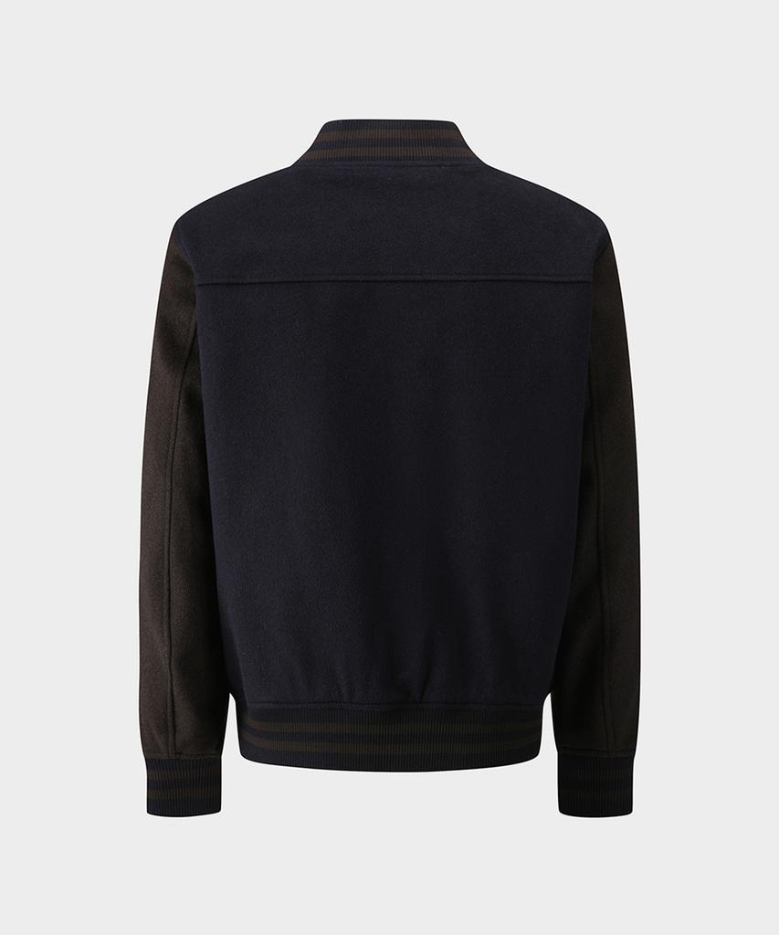 Brooks Brothers Wool Varsity Jacket (Navy) (Bbojmm4875Qef)