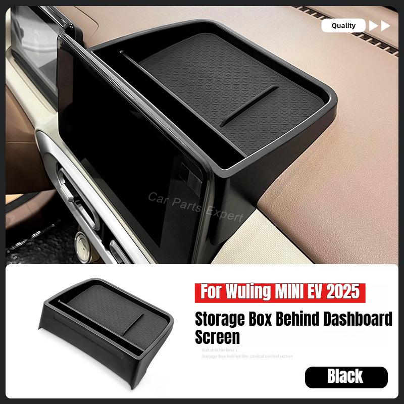 For Wuling Hongguang MINI EV 2025 Center Console Storage Box Behind Dashboard Screen Rear Organizer Case Car Storage Accessories