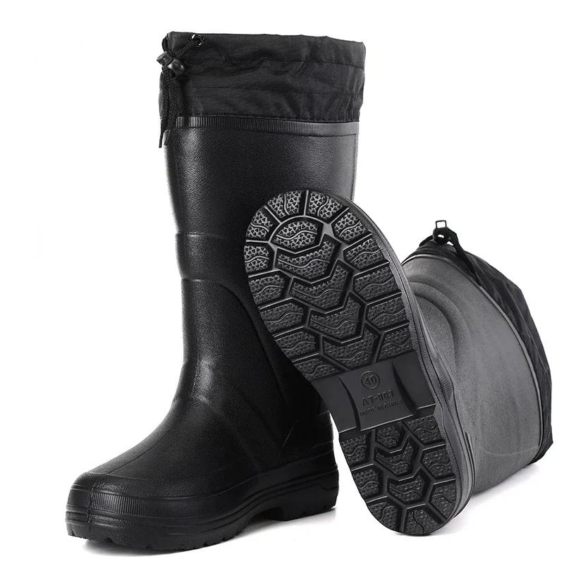 Men Rain Boots High Quality EVA Waterproof Shoes Men Platform Snow Boots Outdoor Non-slip Fishing Shoes Men Rain Shoes