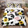 Meikeduo Pink Cartoon Cow Duvet Cover Set - 3-Piece Bedding for Bedroom/Guest Room