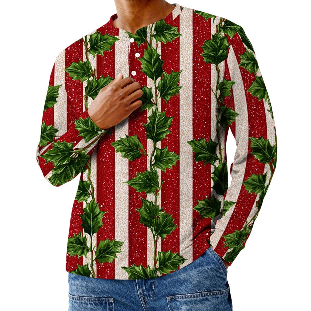 Men's Casual Oversized Button-Down Shirt With Long Sleeves