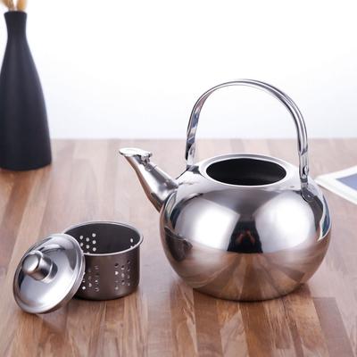 Vattenkokare i rostfritt stål Tekanna med silfilter Kaffekanna Gröntekanna Hemmakontor Te Kaffe Verktyg Köksredskap
