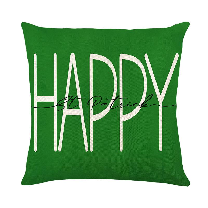 Pillowcase Home Sofa Cushion Cover St. Patrick's Day Pillowcase Cartoon Irish Pillowcase Ins Style