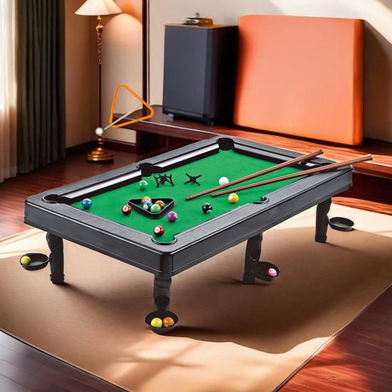 1 Set Mini Pool Table Game Indoor Portable Simulated Billiard Table Toy Kids Adults Family Party Interactive Mini Snooker Board Game