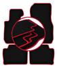 Velours-Fußmatten mit rotem Rand für: BMW 3 F31 Kombi, Touring (2011-2018)