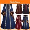 Costume Abito Medievale Gotico Vintage da Donna Abito Vittoriano Rinascimentale con Cappuccio Retrò