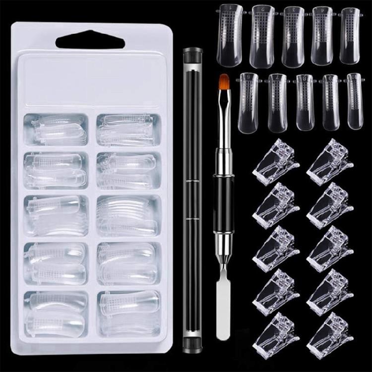 Coffin Nail Tips Set Long Nail Tips for Acrylic Nails Gel Extension Forms Professional Nail Tips Fake Nails Kit