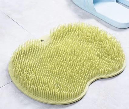 

Bathroom Shower Anti Slip Mat, Circular Massage Foot Mat, Back Suction Cup, Foot Scrubber, Back Scrubber, Anti Fall Device зелений