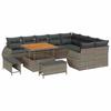 Garden Sofa Set 12 Pcs Grey Poly Rattan