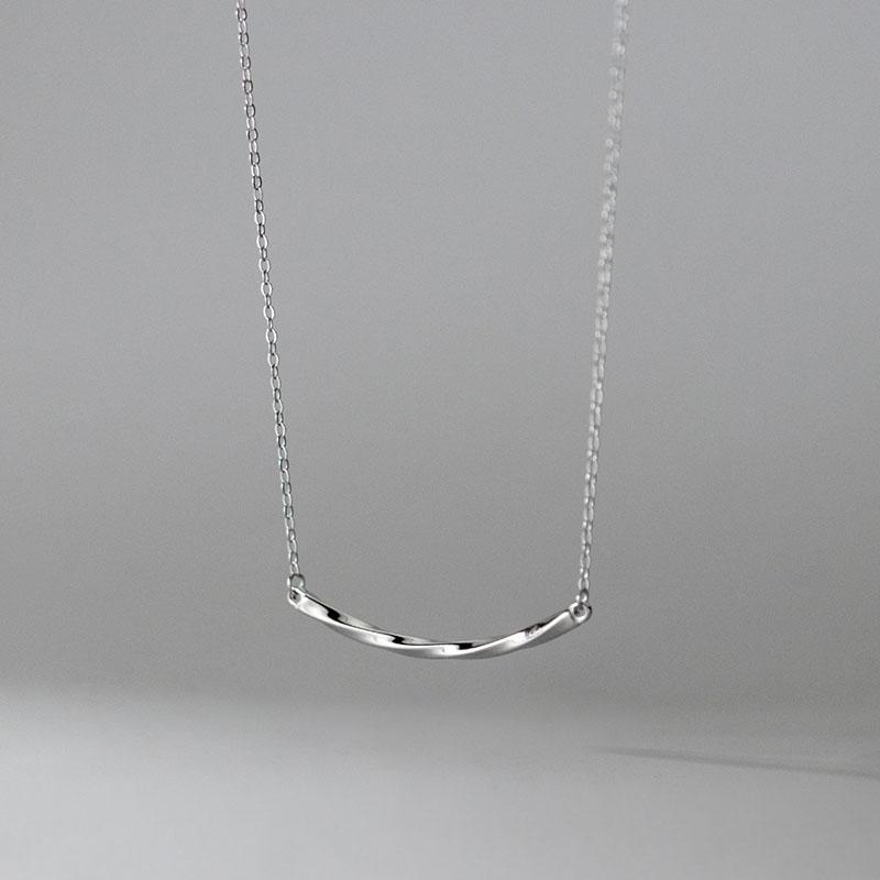 

Sterling Silver Choker Twist Necklace for Women Fashion Elegant Charms Geometric Korean Chain Jewelry Accessories срібний