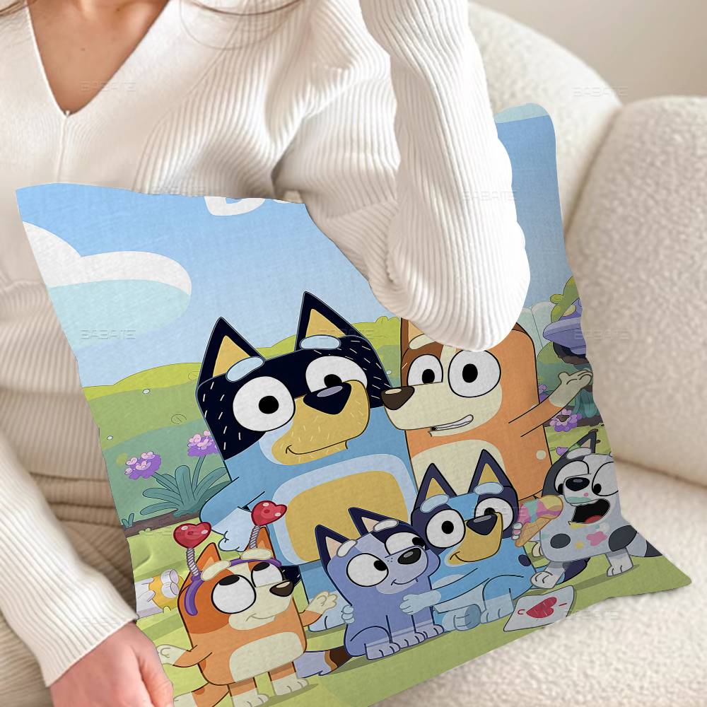 Cartoon B-Blueys Stitch Glücksdrache Kissenbezug Sofakissenbezug Heimzimmer Dekoration Kindergeschenk