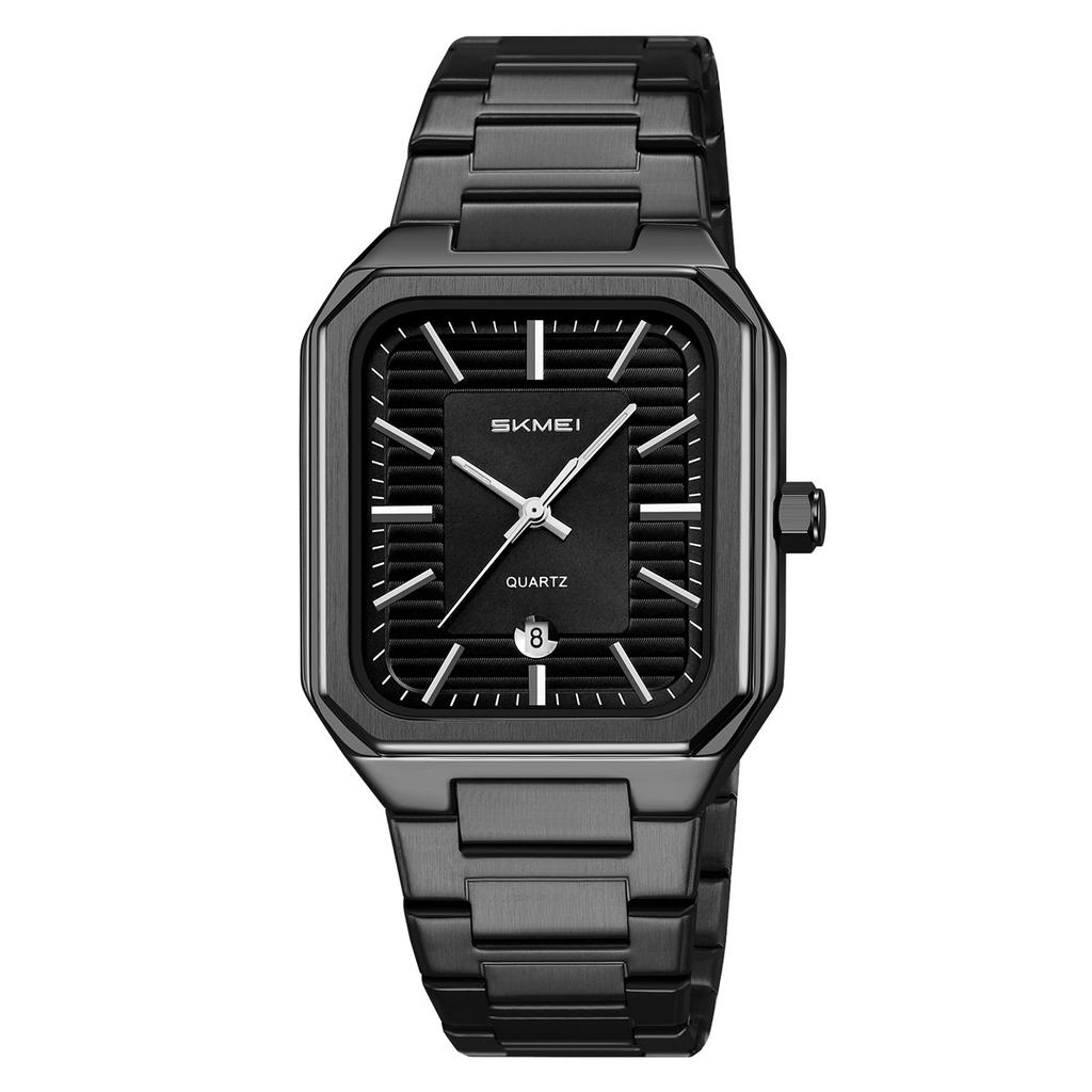 Watch Men's Square Waterproof Steel Belt Men's Quartz Watch Calendar Watch Source