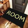 Simple Letters Crystal Velvet Entry Floor Mats Household Entrance Door Non-slip Foot Mats Dirt-resistant and Easy To Take Care of Carpet Mats