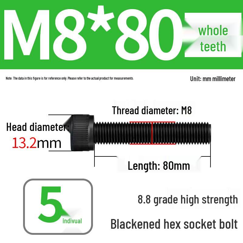 8.8 High-Strength Socket Head Cap Screw Bolt (M4-M20)