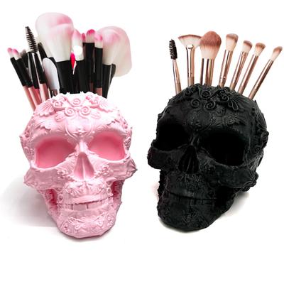 Skull Makeup Brush Holder